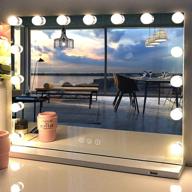 💄 dididada hollywood vanity makeup mirror with 15 lights, dimmable 3 color led, usb magnifier, and lighted vanity mirror for bedroom, makeup table, dressing room - led light up makeup mirror logo