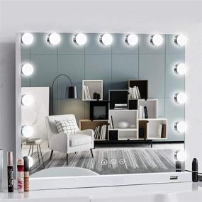 img 3 attached to 💄 DIDIDADA Hollywood Vanity Makeup Mirror with 15 Lights, Dimmable 3 Color LED, USB Magnifier, and Lighted Vanity Mirror for Bedroom, Makeup Table, Dressing Room - LED Light up Makeup Mirror