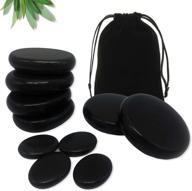 oudi line basalt massage rocks set - 10pcs hot stone massages, professional and home spa warmer stones for relaxation, healing, and pain relief logo