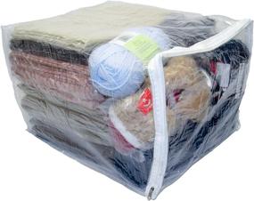 img 4 attached to Oreh Homewares X-Large Heavy Duty Storage Bags (Clear) - Ideal for Sweaters, Blankets, Comforters, Bedding Sets - 5-Pack (14 Gallon)