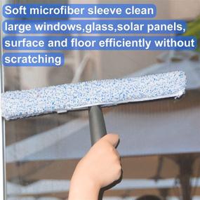 img 1 attached to 🪟 ITTAHO Lightweight Window Scrubber 14 Inch: Efficient Microfiber Washer for Bathroom Shower Glass, Doors, Mirrors, Cars & More - Indoor/Outdoor Commercial Use