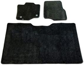 img 3 attached to 🚗 CarsCover Custom Fit 2015-2019 Ford F150 F250 F350 SuperCrew Cab Front and Rear Row Carpet Floor Mats - Heavy Cushion Ultramax, Asphalt Black, Ideal for Car Trucks