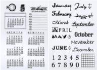 🗓️ silicone clear stamp set for calendar planner: enhance your journaling, scrapbooking, and photo album decoration with dates and months seal logo