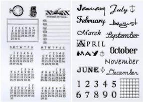 img 4 attached to 🗓️ Silicone Clear Stamp Set for Calendar Planner: Enhance Your Journaling, Scrapbooking, and Photo Album Decoration with Dates and Months Seal