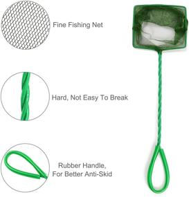 img 3 attached to 🐠 Awpeye 4-Piece Aquarium Fish Net Set – 4 Inch Quick-Catch Mesh Nylon Fishing Nets with Durable Plastic Handles (Green)