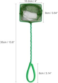 img 2 attached to 🐠 Awpeye 4-Piece Aquarium Fish Net Set – 4 Inch Quick-Catch Mesh Nylon Fishing Nets with Durable Plastic Handles (Green)