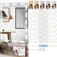 💄 ilebygo hollywood style led vanity mirror lights, 16.7ft strip light with dimmable color and 5 brightness levels, perfect for makeup vanity table set in dressing room (mirror excluded) logo