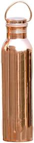 img 4 attached to 🧃 HealthGoodsIn - Seamless Leakproof Ayurvedic Copper Water Bottle 600 Ml with Carrying Handle