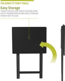 img 1 attached to 🍽️ Pearington Black Folding TV Tray Table for Dining, Laptop, Gaming & Desk - 4-Pack: A Versatile Solution