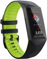 notocity fitbit silicone replacement black green logo