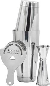 img 4 attached to 🍹 Craft Professional Bartender Kit: Stainless Steel Cocktail Shaker Set, Weighted Boston Shaker Tins, Hawthorne Strainer, Japanese Jigger, Home Bar Tool Set, Drink Mixing Set by The Art of Mixology