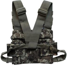 img 1 attached to 🎒 Lewong Universal Chest Holster Bag for Two-Way Radio - Rescue Essentials (Camouflage) - Hands-Free Option