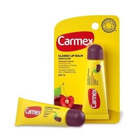 img 3 attached to 🍒 Carmex Classic Cherry Lip Balm SPF 15 (Pack of 3, 0.35 Ounce Tubes in Blister Pack)