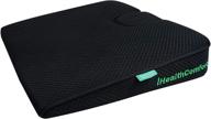 💺 ihealthcomfort portable wedge seat cushion: orthopedic memory foam for optimal wellness (16x13.7inches) logo