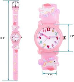 img 1 attached to Venhoo Kids Watches: Adorable 3D Cartoon 👧 Waterproof Timepieces for Girls 3-10, Perfect Birthday Gift!