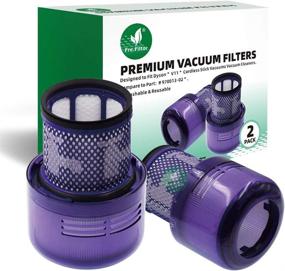 img 4 attached to 🔍 2-Pack HEPA Filter Replacements for Dyson V11, SV14, V15 Cordless Stick Vacuums - Comparable to Part # 970013-02