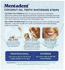 img 3 attached to 🦷 Mentadent Sensitive Teeth Whitening Strips - Coconut Oil Infused - 24 Pack (12 Day Supply) - Dark Stain Removal - Whiter Teeth in just 3 Days