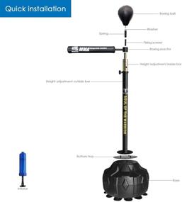 img 2 attached to 🥊 Enhance Your Boxing Training with INNOLIFE Spinning Bar Free Standing Punching Ball Equipment