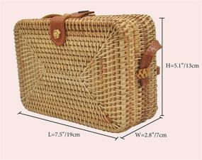 img 2 attached to HAAN Handwoven Wicker Crossbody Rectangle