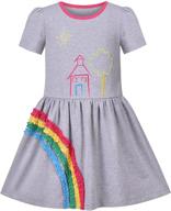 🦋 stunning butterfly sequin cotton girls' dress: a must-have in girls' clothing! logo