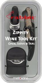 img 1 attached to 🍷 Efficient Rabbit 3-Piece Zippity Wine Tool Kit in Sleek Velvet Black