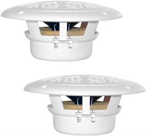 img 2 attached to 🔊 Waterproof Outdoor Marine Speakers - 6.5 Inch 2 Way Weather Resistant Audio System with 120W Power, Polypropylene Cone and Cloth Surround - 1 Pair - White (PLMR61W)