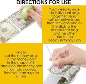 img 1 attached to 🎉 Add Fun to Your Cake with the Pulling Money Box Plastic Cake Money Box - 20 Transparent Bags and Cake Topper Included!