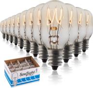 💡 soothing salt rock lamp bulb set: 10 pack + 2 free 15 watt replacement bulbs for himalayan salt lamps & baskets, scentsy plug-ins & wax warmers, night lights. incandescent t20 e12 socket with candelabra base, clear logo