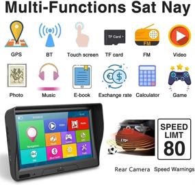 img 2 attached to 🚗 7 Inch HD Touchscreen Car GPS Navigator with Bluetooth Backup Camera and Lifetime Map Updates