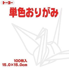 img 4 attached to 📄 Toyo Origami Paper Single Color - 15cm, 100 Sheets - White Crafting Supplies (1)