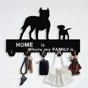 img 4 attached to 🐶 YSDESIGN American Pit Bull Terrier Key Hooks: Stylish Dog Decor Wall Hooks and Functional Key Holder for Wall Organization - 20LB Max Capacity