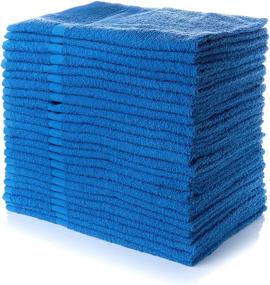 img 2 attached to 🛀 Simpli-Magic 12 Pack of 100% Cotton Hand Towels, 16” x 27”, in Vibrant Blue Color