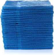 🛀 simpli-magic 12 pack of 100% cotton hand towels, 16” x 27”, in vibrant blue color logo