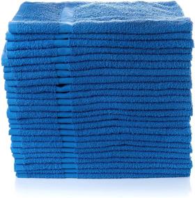 img 3 attached to 🛀 Simpli-Magic 12 Pack of 100% Cotton Hand Towels, 16” x 27”, in Vibrant Blue Color