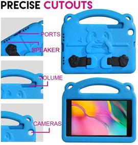 img 3 attached to 🔥 FIREVASE Tablet Case: Samsung Galaxy Tab A 8.0 (2019) SM-T290/T295 - Lightweight EVA Protective Case with Shock Absorption, Built-in Handle, and Shoulder Strap (Blue)