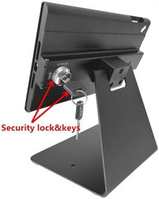 img 1 attached to 🔒 CarrieCathy iPad Mini 1-5 Desktop Anti-Theft Security Kiosk POS Stand Holder Enclosure with Lock and Key, Flip and Rotate Design, Black 🔒 CarrieCathy iPad Mini 1-5 Настольный антивандальный киоск POS стойка с замком и ключом, дизайн с возможностью поворота и переворота, черного цвета.