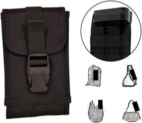 img 4 attached to Optimized Clakit XL Smartphone StrapPack (Black) - Backpack Shoulder Strap Attachment for Outdoor Enthusiasts, Adventurers, Students, and Commuters