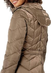 img 1 attached to Tahari Women's Chevron Quilted Puffer Coat, Jacket & Vest Collection