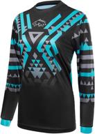 performance-driven women's mountain bike jersey: long sleeve off-road motocycle shirt - breathable & moisture-wicking logo