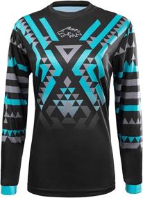 img 3 attached to Performance-driven Women's Mountain Bike Jersey: Long Sleeve Off-Road Motocycle Shirt - Breathable & Moisture-Wicking