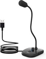 🎙️ 360° gooseneck omnidirectional usb microphone with headphone jack - plug and play for mac/windows laptop, desktop, ps4 - ideal for vocal, skype, youtube, gaming, streaming, teaching logo