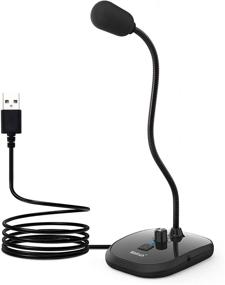 img 4 attached to 🎙️ 360° Gooseneck Omnidirectional USB Microphone with Headphone Jack - Plug and Play for Mac/Windows Laptop, Desktop, PS4 - Ideal for Vocal, Skype, YouTube, Gaming, Streaming, Teaching