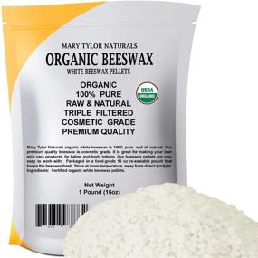img 3 attached to 🐝 1 lb Certified Organic White Beeswax Pellets: Premium Cosmetic Grade Pastilles for DIY Lip Balm Recipes, Body Creams, Lotions & Deodorants - Mary Tylor Naturals