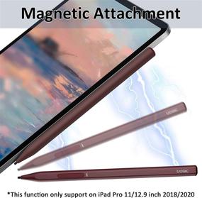img 2 attached to 🖊️ Uogic Pen for iPad: Palm Rejection, Magnetic Attachment, Rechargeable | Slim & Lightweight | Compatible with iPad Pro 11/12.9 Inch 2018/2020/2021, iPad 6/7/8 Gen, iPad Mini 5th Gen, iPad Air 3/4 Gen