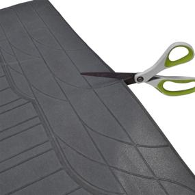 img 1 attached to Universal Gray Motor Trend Heavy Duty Utility Cargo Liner Floor Mats 🚗 for Car Truck SUV, Trimmable to Fit, Foldable, All Weather Protection, Cargo & Trunk