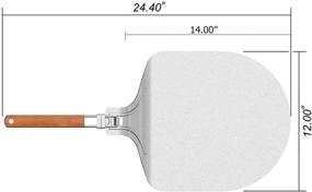 img 3 attached to 🍕 T-ENGINE 12 inch Metal Steel Pizza Peel with Foldable Handle - High-Quality 12 inch x 14 inch Pizza Serving Tool