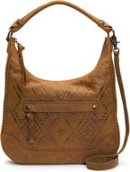 👜 stylish and versatile: frye melissa studded large zip hobo handbag logo