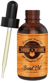 img 2 attached to 🧔 Unscented Beard Oil for Men - Upgraded 2oz Natural Moisturizer & Softener, Jojoba & Argan Oils, Non-Greasy - Promotes Beard Growth, Styling, Ideal Gift for Father, Husband, Son - Black Mustache