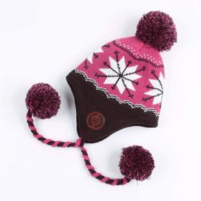 img 2 attached to 🧣 Kisbaby Kid's Knitted Winter Hat Scarf and Mittens Set: Everything You Need for Ages 1-8