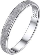 chicsilver 2/3 mm 925 sterling silver eternity wedding band for men and women - classic and comfortable fit, high polished/multi-faceted/sandblast finish, size 4-12 (with gift box) logo